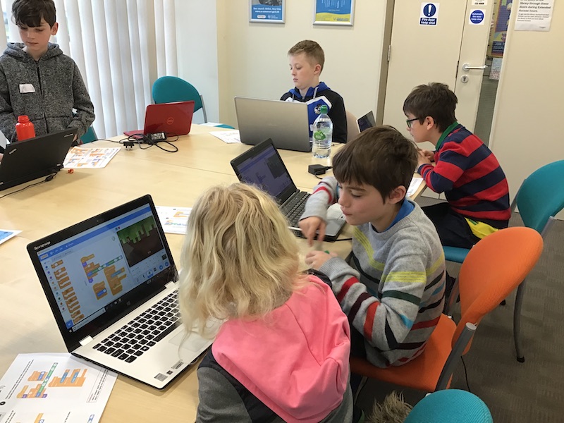 Coding at Portishead library | Codingbug